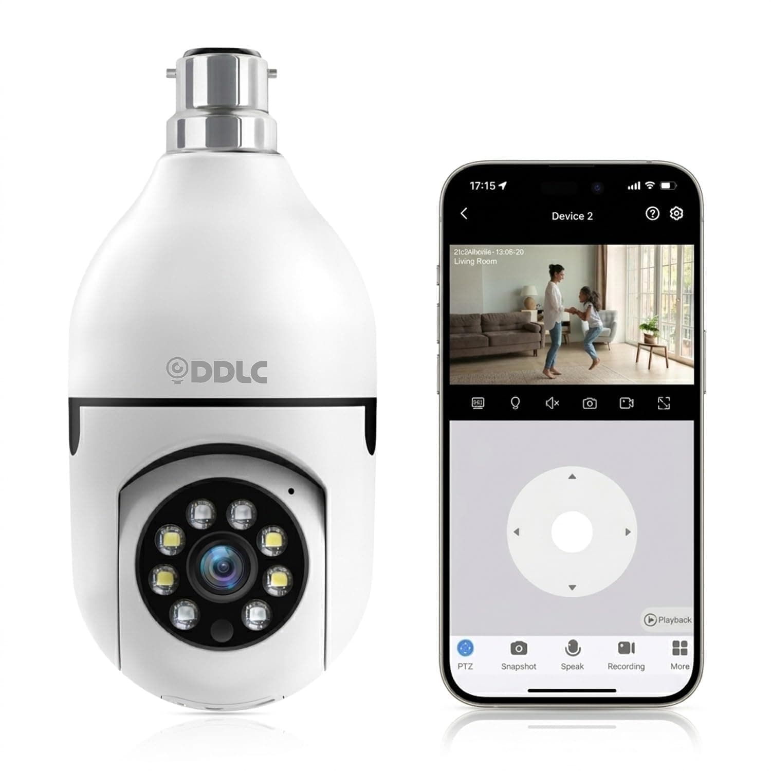 DDLC 4MP WiFi bulb-style indoor camera